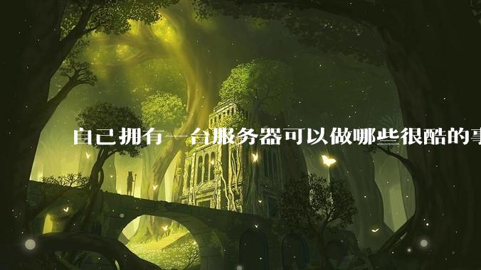 自己拥有一台服务器可以做哪些很酷的事情？